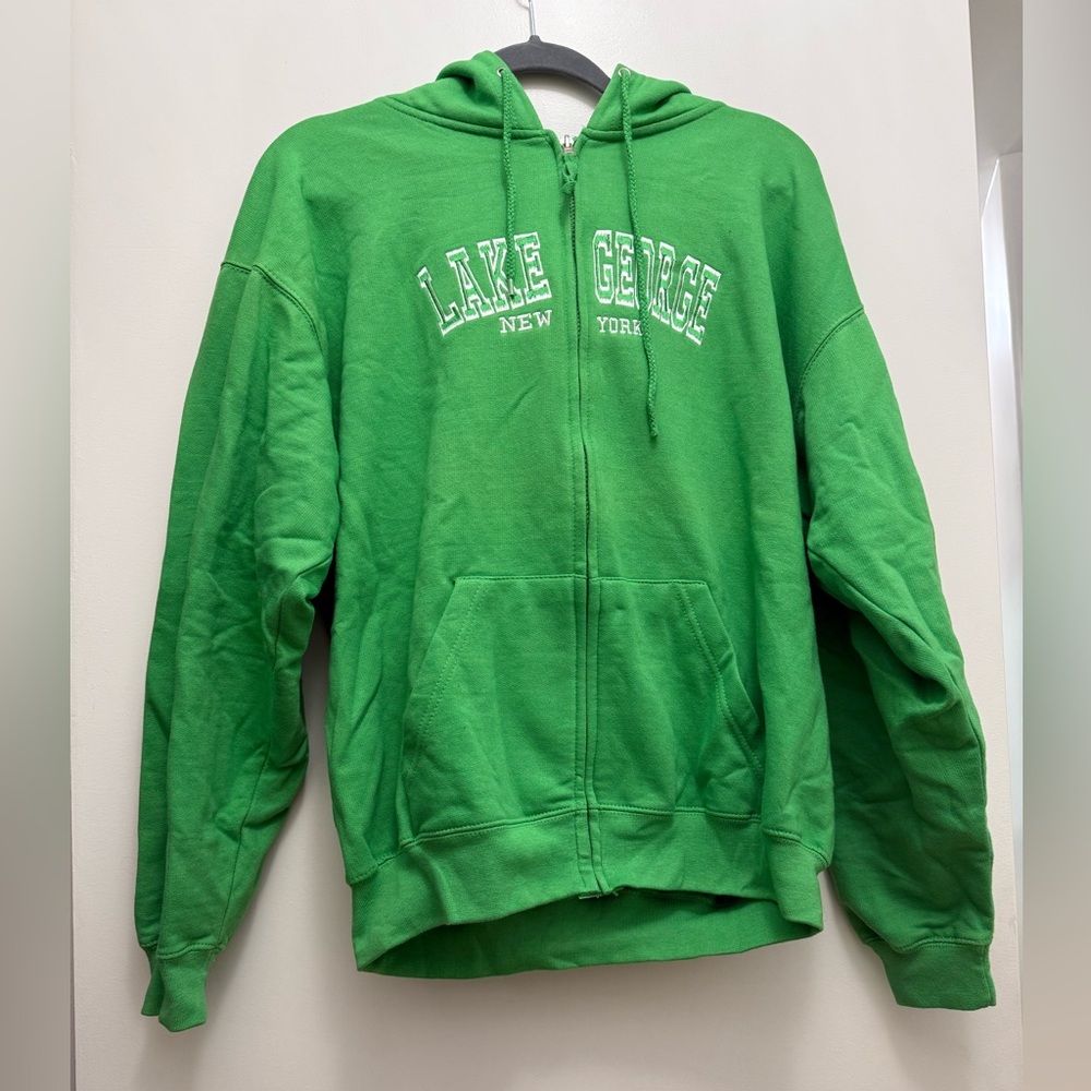 Green Lake George Unisex Hoodie Size Large